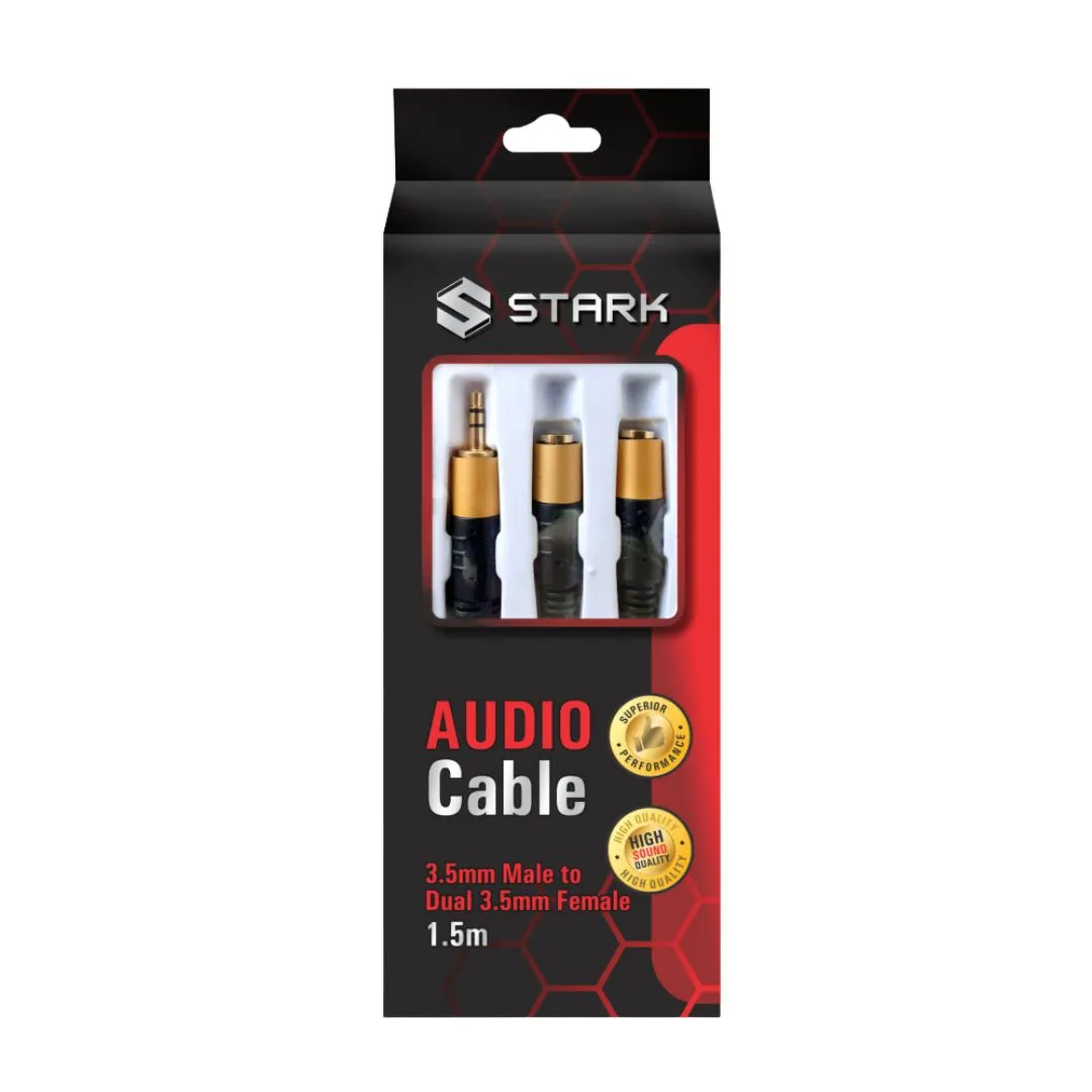 209140 Kabl STARK audio 3.5mm stereo na 2X3.5mm stereo  | Tellux - Vaš put do savršenog doma