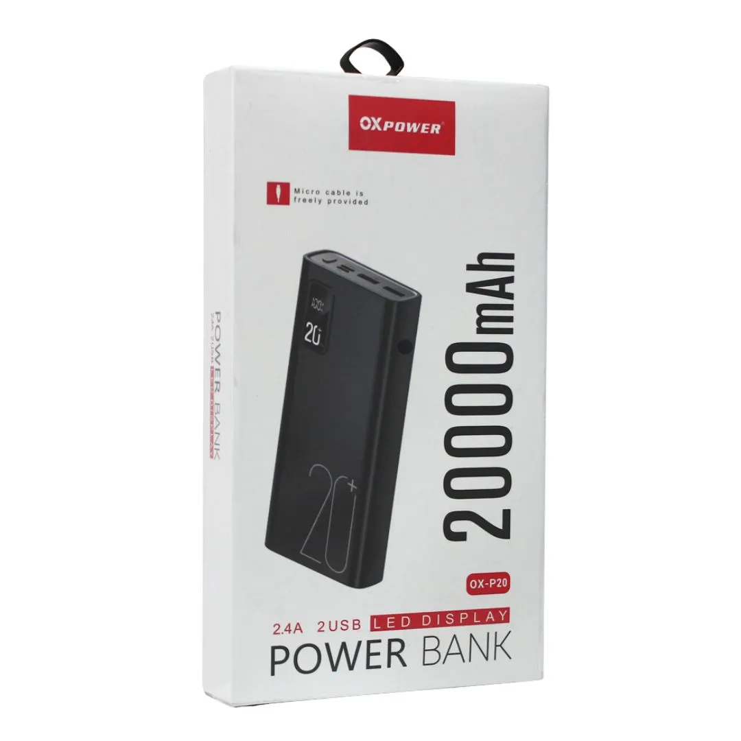 99412 Back up baterija Oxpower P20 20000 mAh crna  | Tellux - Vaš put do savršenog doma