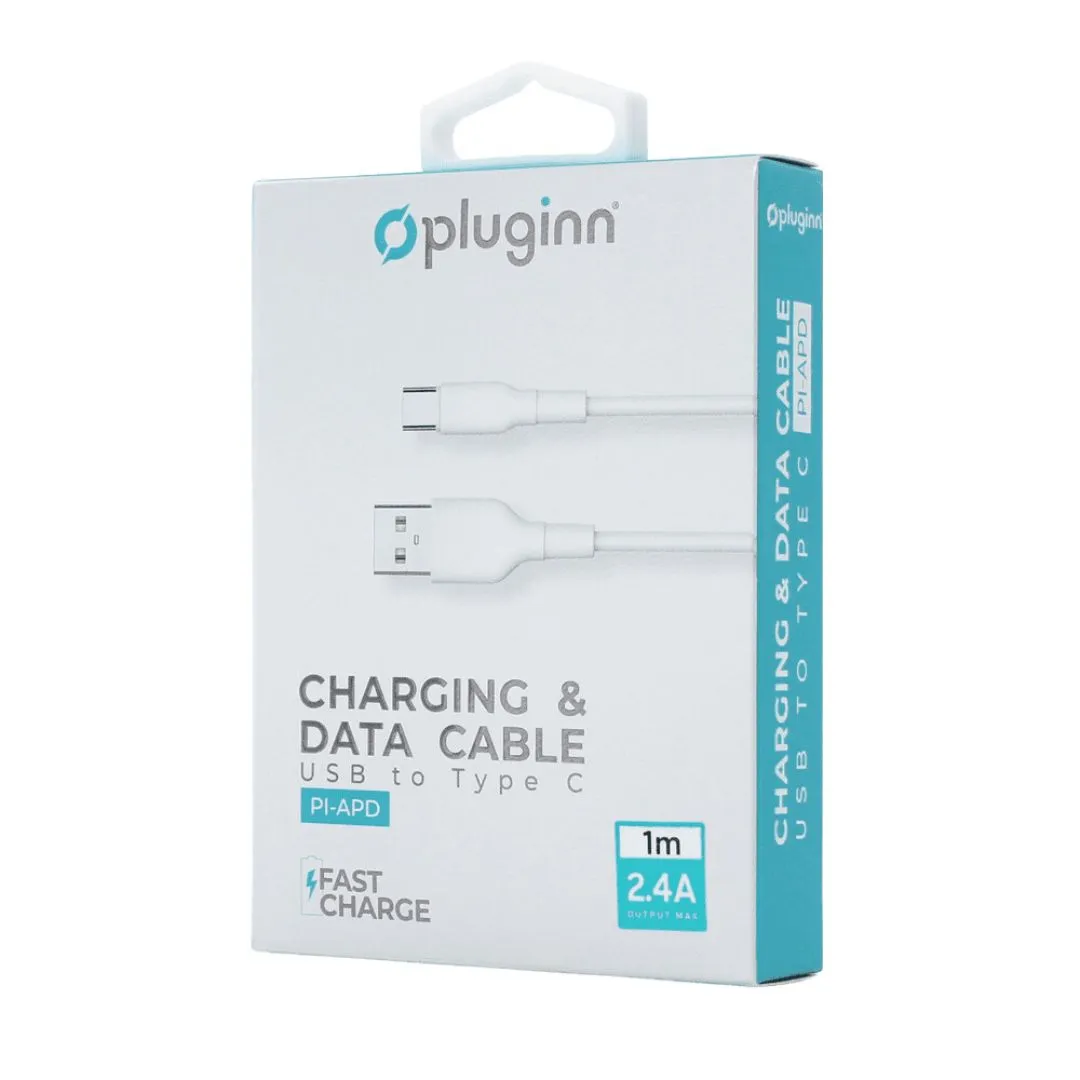 208304 Data Kabl Pluginn Pl-APD USB na Type C beli 1m  | Tellux - Vaš put do savršenog doma
