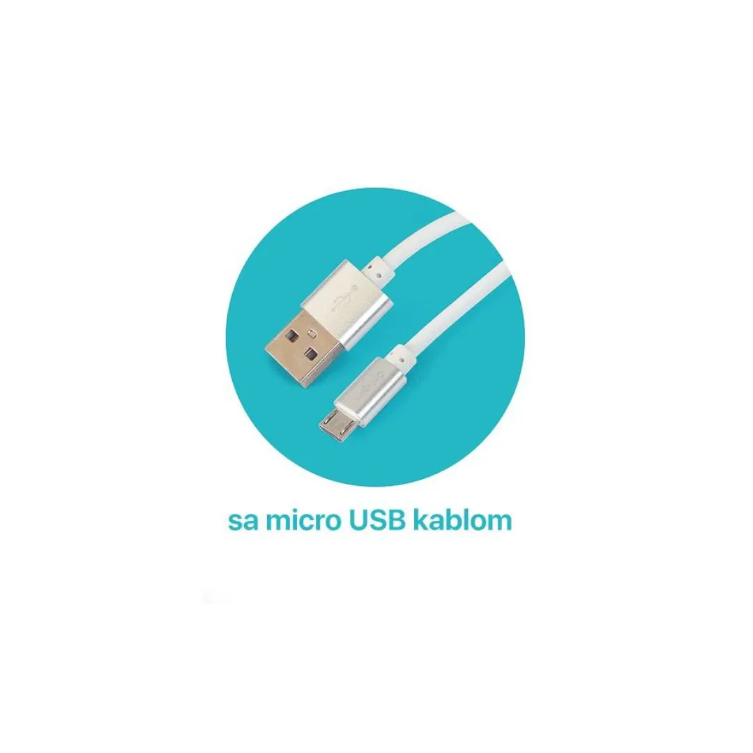 206598 Kućni punjač Pluginn Pl-D47 2xUSB sa micro USB kablom beli  | Tellux - Vaš put do savršenog doma