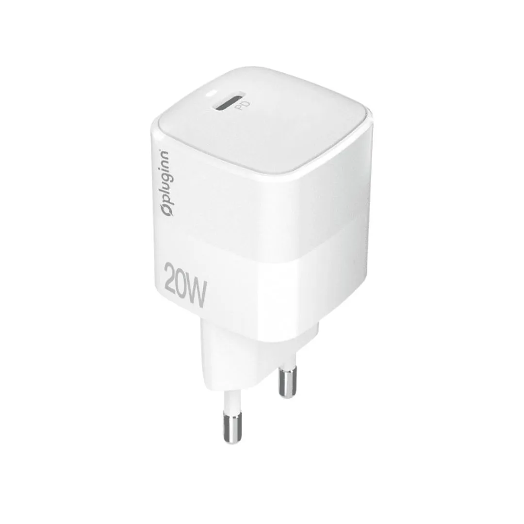 206607 Kućni punjač Pluginn Pl-D61S sa PD Iphone lightning kablom beli  | Tellux - Vaš put do savršenog doma