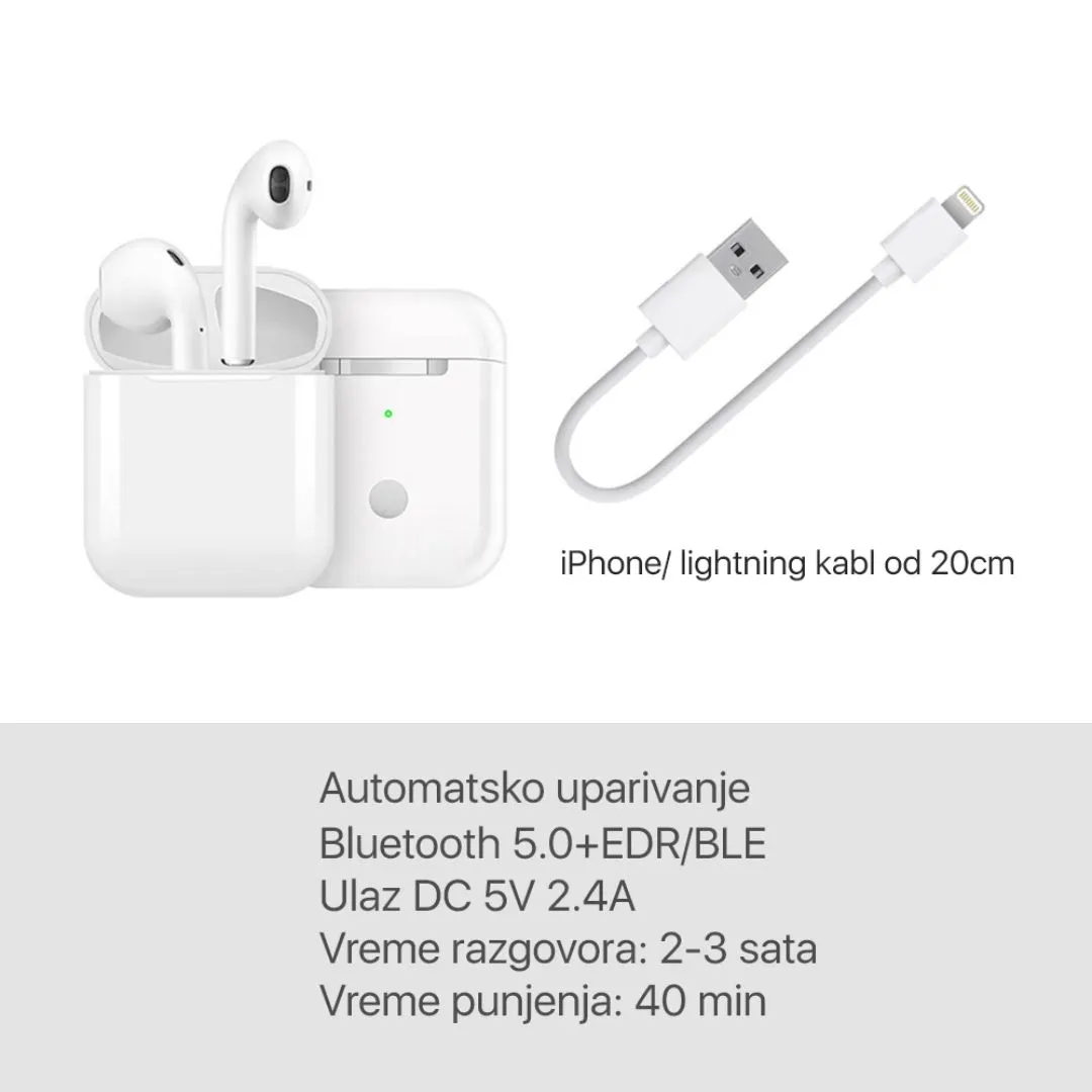 201894 Bluetooth slušalice AirPods bele  | Tellux - Vaš put do savršenog doma