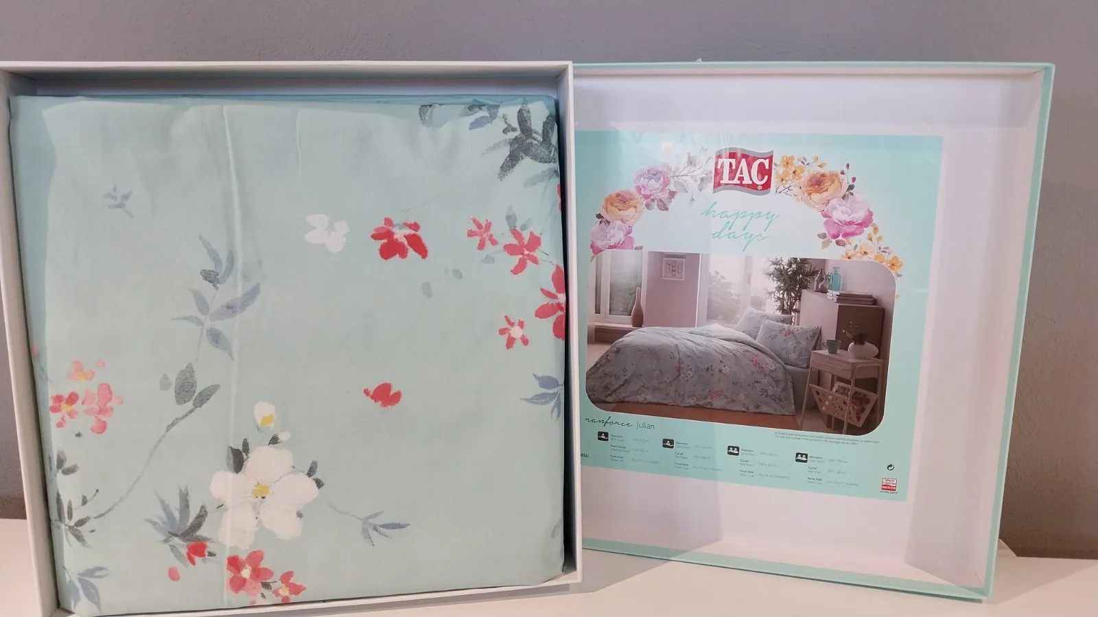 60242839 Tac Julian set posteljine za jednu osobu mint  | Tellux - Vaš put do savršenog doma