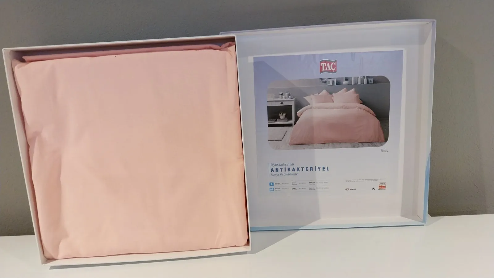 60247295 Tac Basic set posteljine za jednu osobu roza  | Tellux - Vaš put do savršenog doma