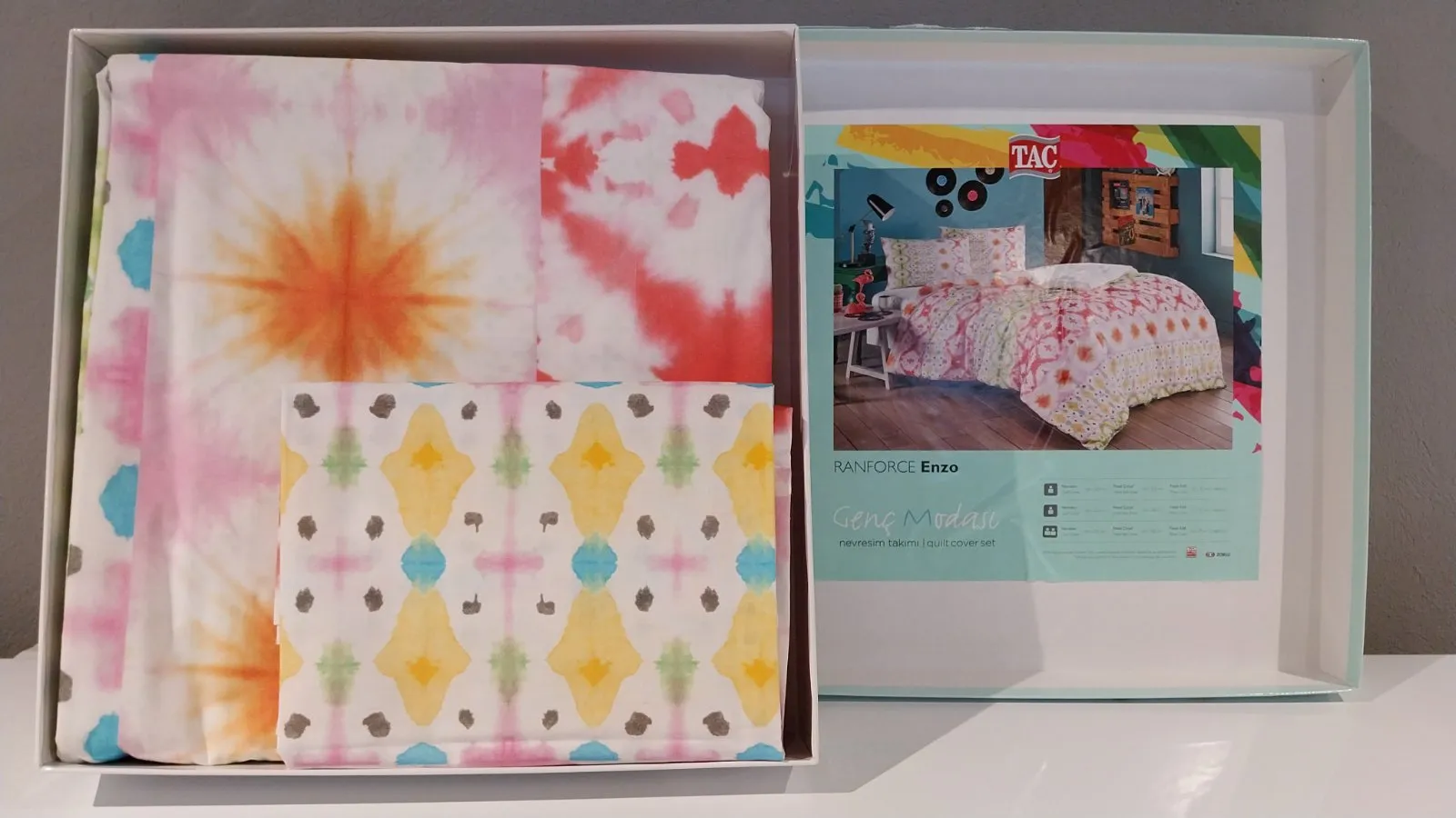 60251388 Tac Enzo set posteljine za jednu osobu zelena  | Tellux - Vaš put do savršenog doma