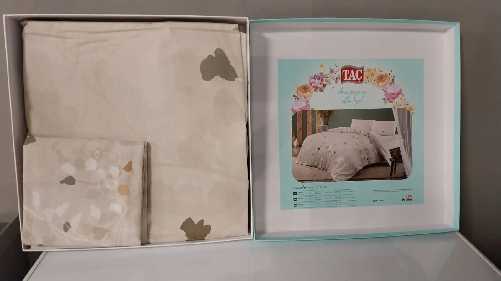 60251390 Tac Adena set posteljine za jednu osobu bež  | Tellux - Vaš put do savršenog doma