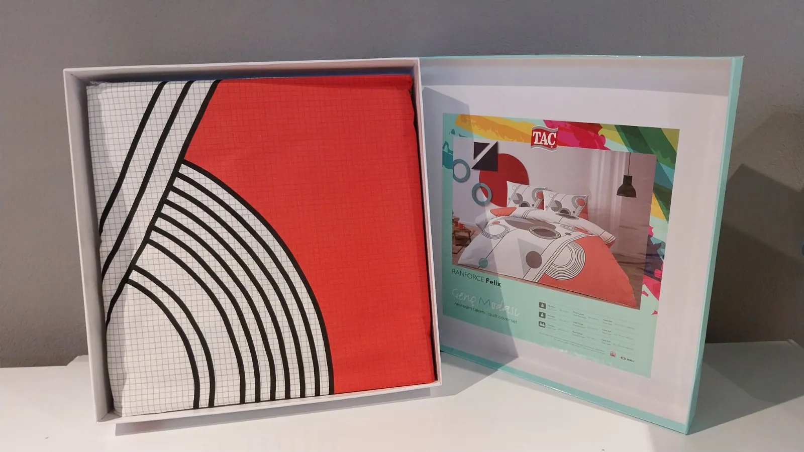 60264687 Tac Felix set posteljine za jednu osobu crvena  | Tellux - Vaš put do savršenog doma