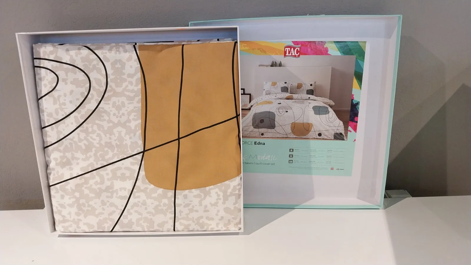 60265023 Tac Edna set posteljine za jednu osobu oker  | Tellux - Vaš put do savršenog doma