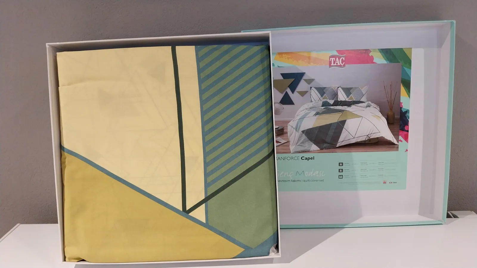 60265197 Tac Capel set posteljine za dve osobe petrol  | Tellux - Vaš put do savršenog doma