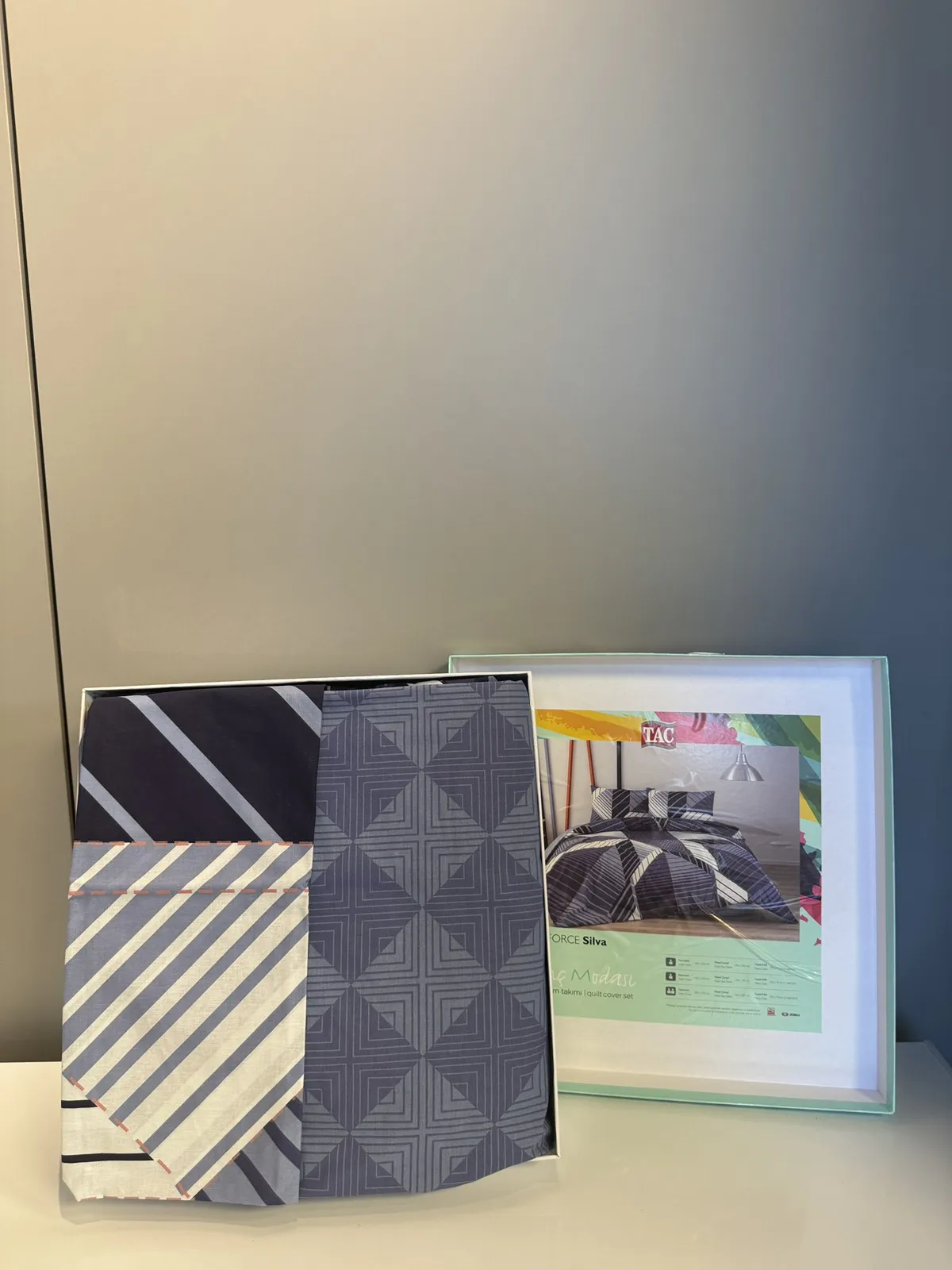 60265222 Tac Silva set posteljine za dve osobe tamno plava  | Tellux - Vaš put do savršenog doma