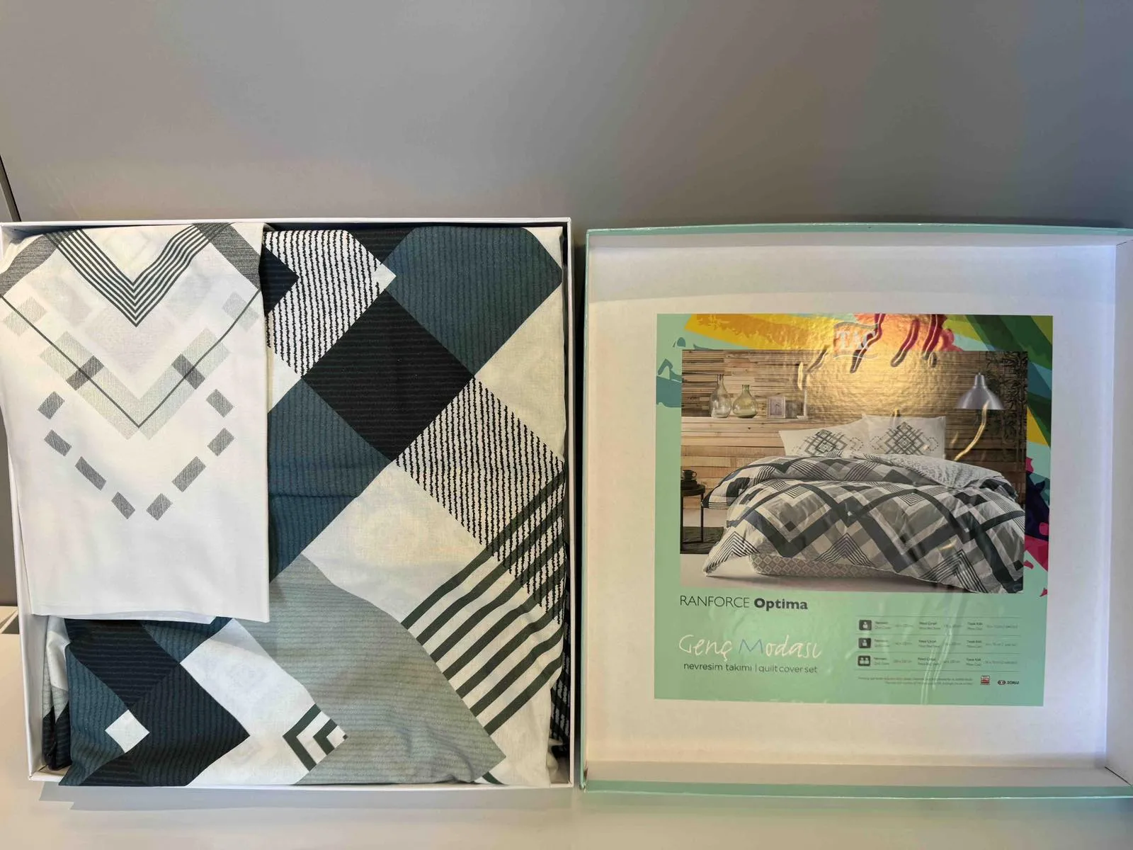 60277564 Tac Optima set posteljine za jednu osobu petrol  | Tellux - Vaš put do savršenog doma