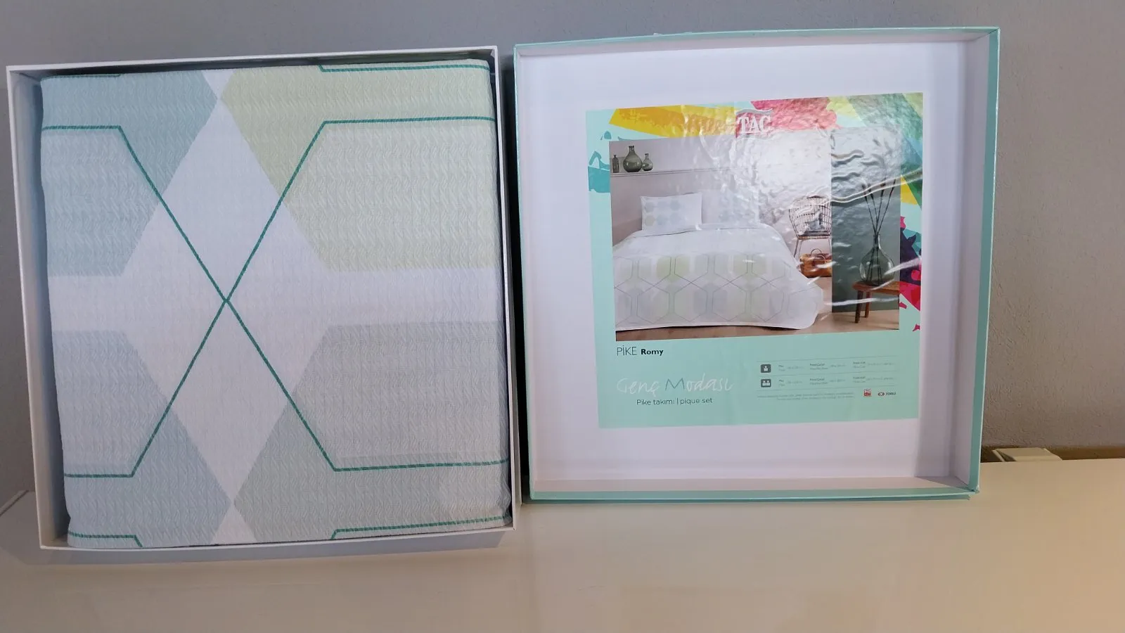 60291430 Tac Romy posteljina sa prekrivačem za jednu osobu mint  | Tellux - Vaš put do savršenog doma