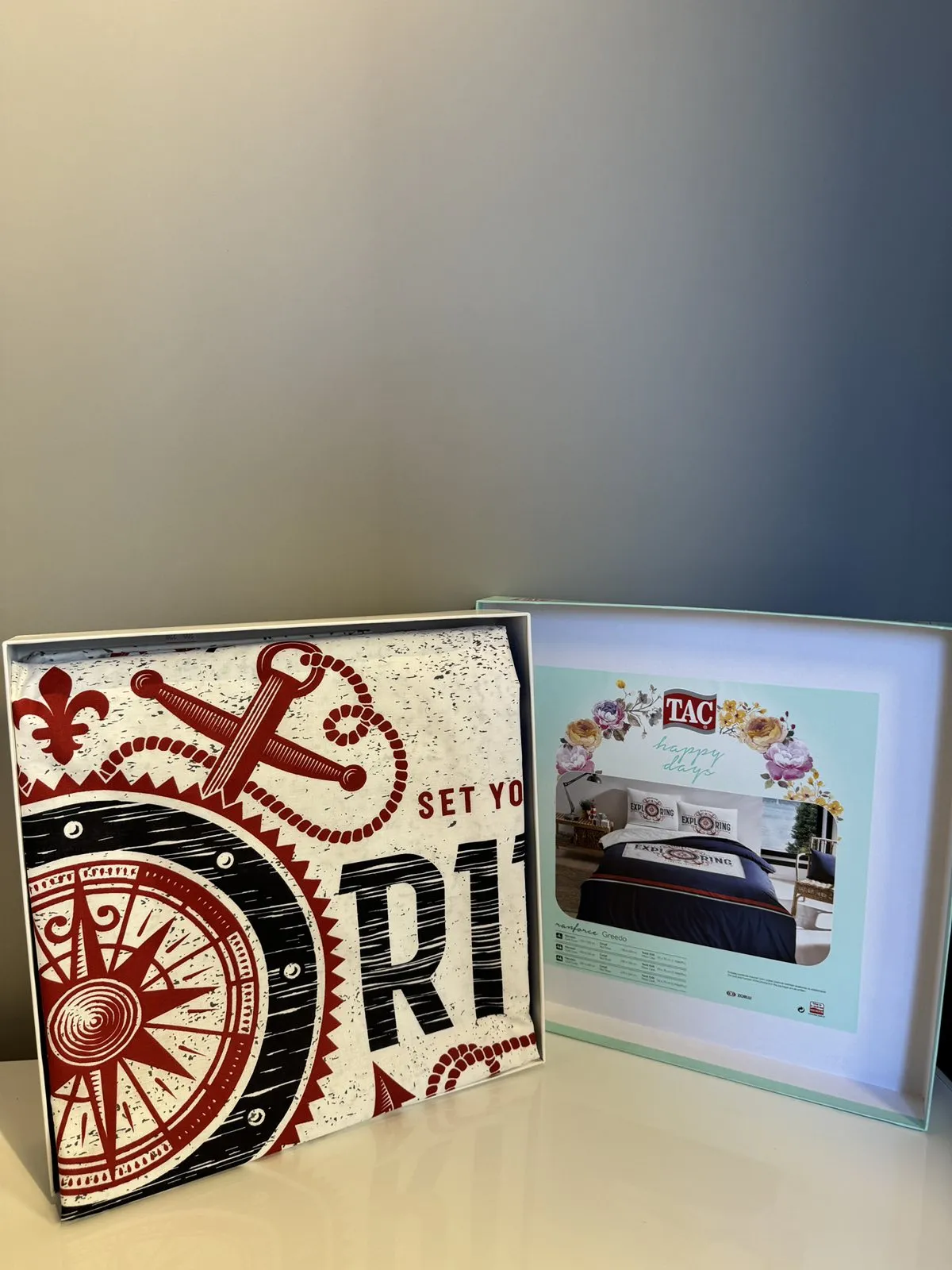 60293949 Tac Greedo set posteljine za dve osobe tamno plava  | Tellux - Vaš put do savršenog doma