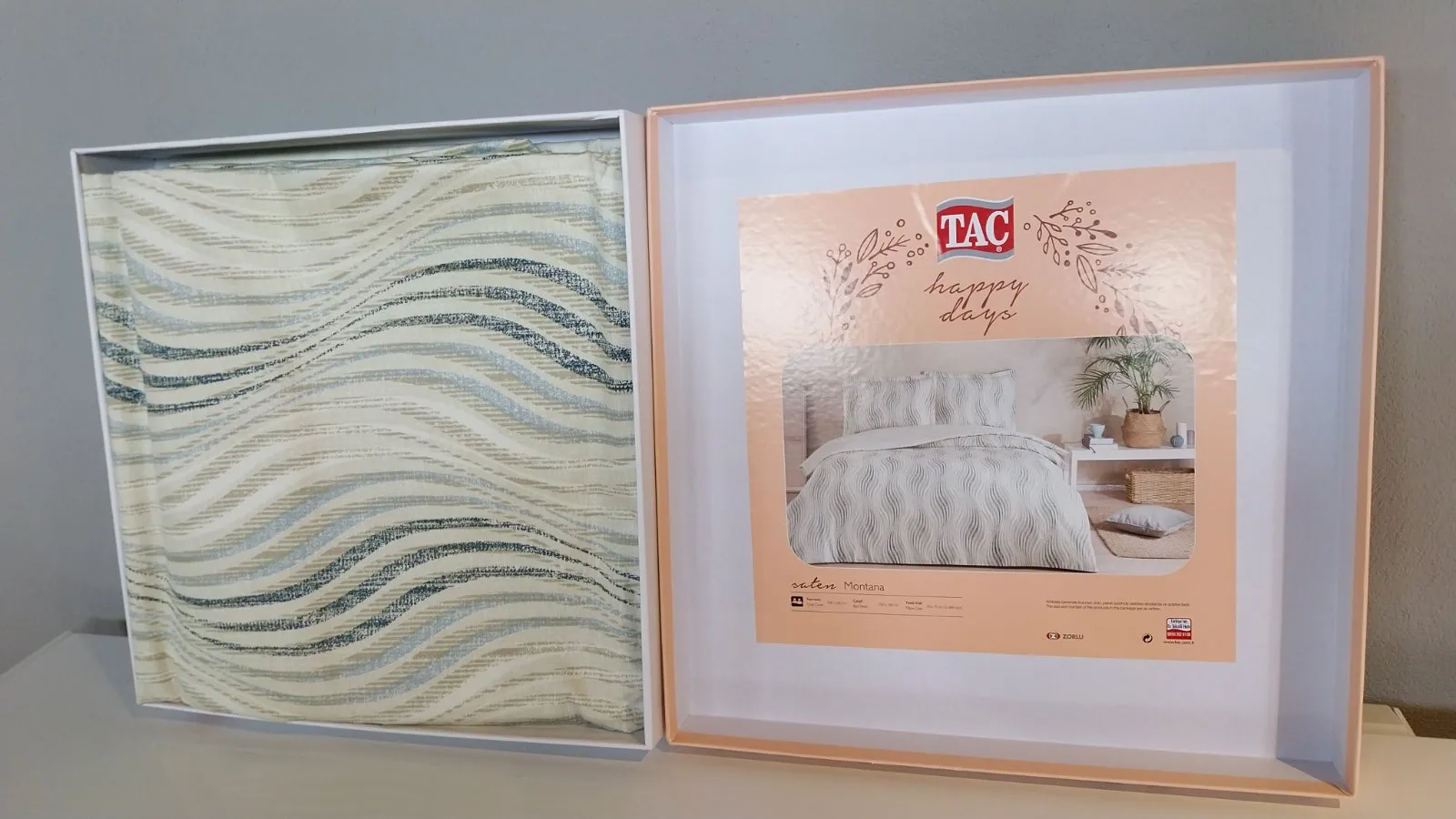 60294172 Tac Montana set posteljine za dve osobe bež (saten)  | Tellux - Vaš put do savršenog doma