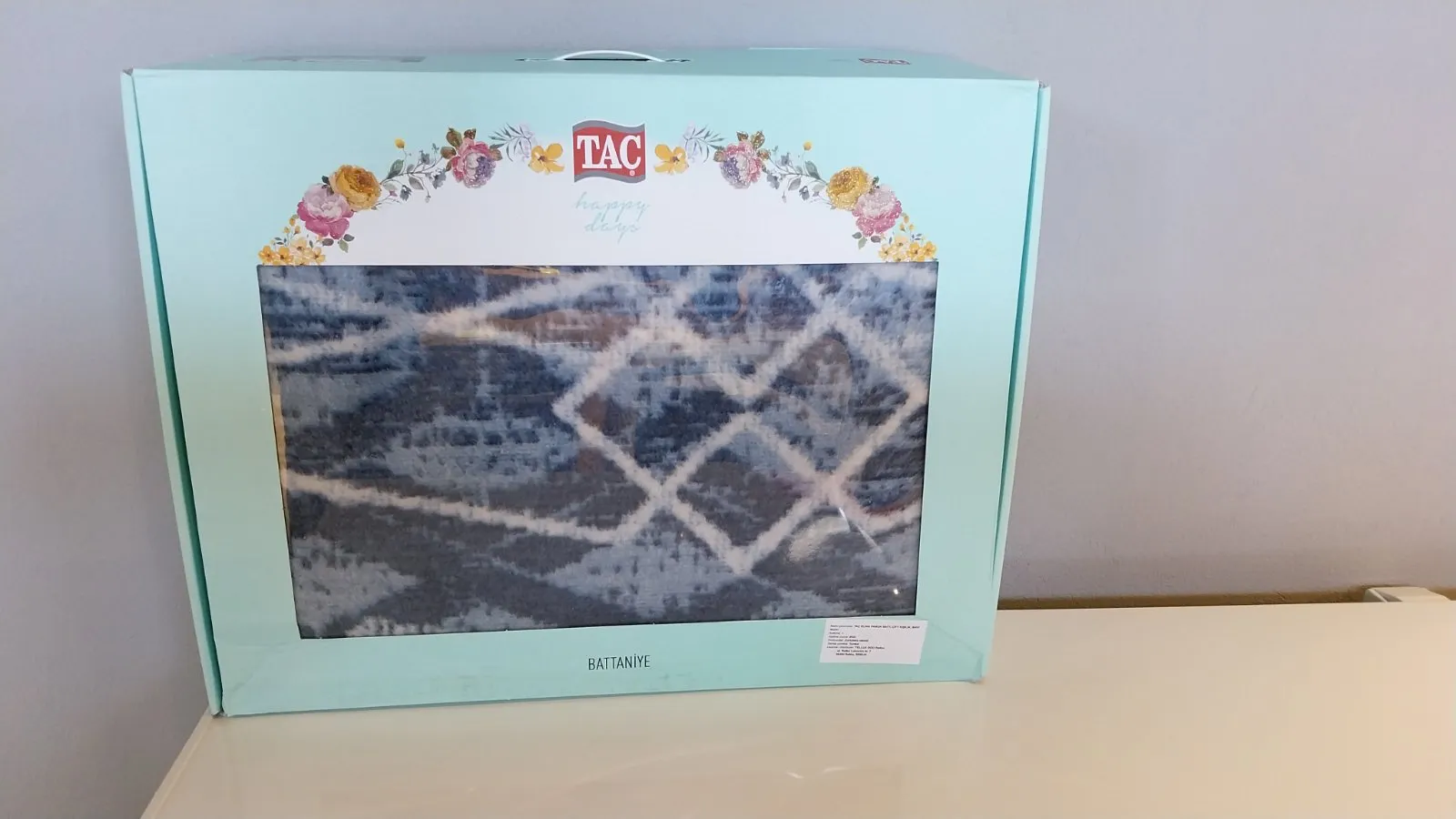 71307926 Tac Elina pamučno ćebe za dve osobe plava  | Tellux - Vaš put do savršenog doma