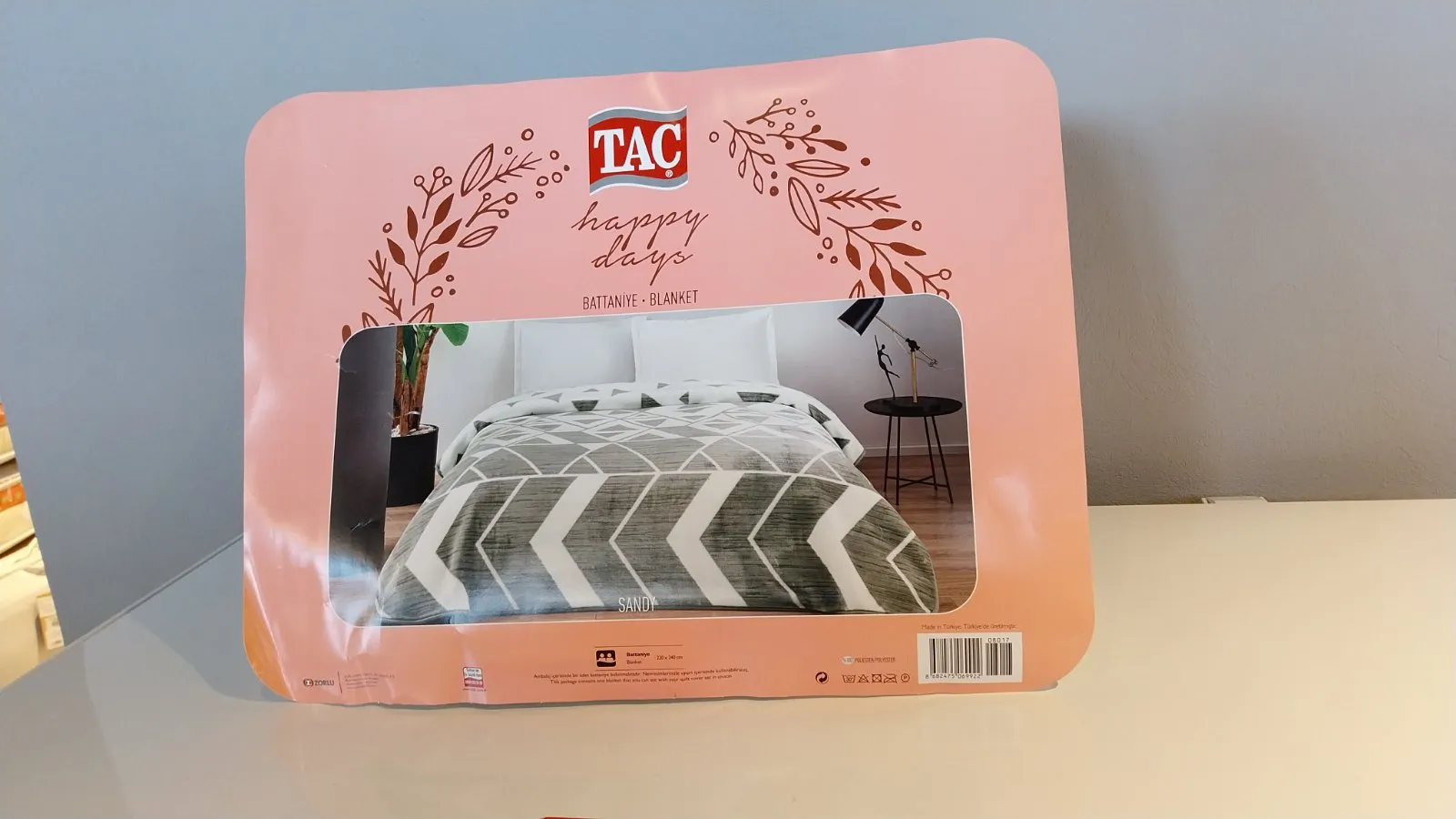 71308017 Tac Sandy ćebe za dve osobe siva  | Tellux - Vaš put do savršenog doma